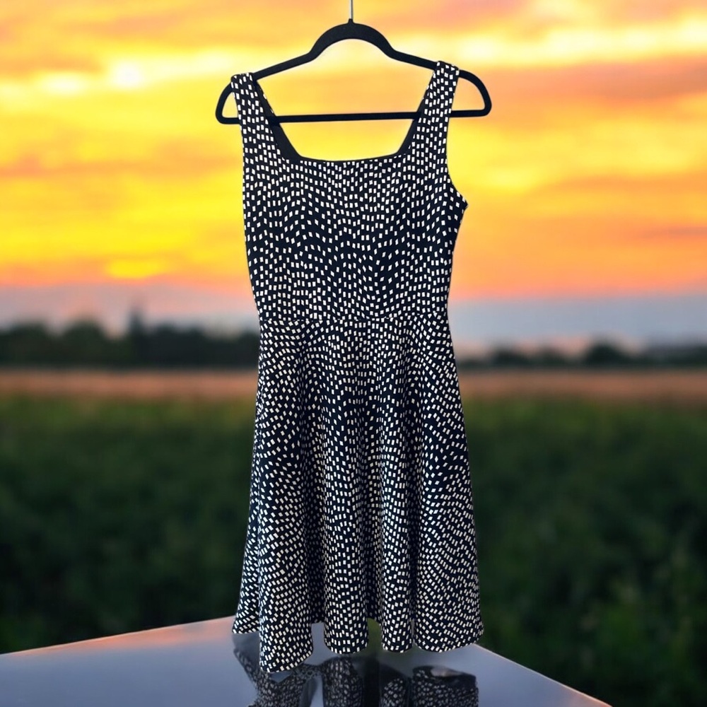 Nina K Black and White Polka Dot Dress